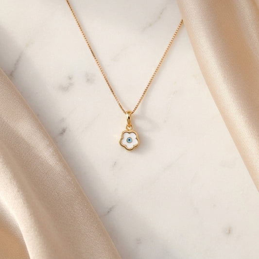 Evil Eye Flower Pendant