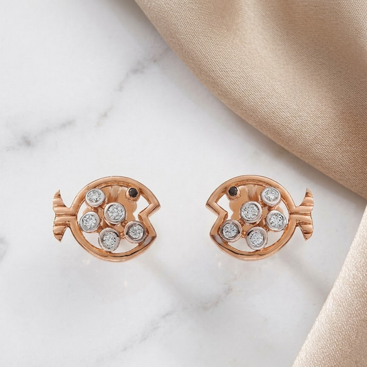 Fish Diamond Earring