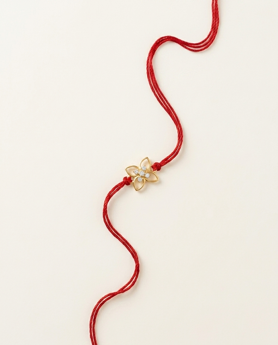 Floral Diamond Rakhi