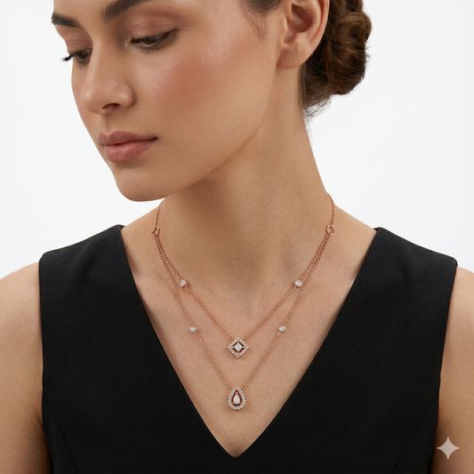 Diamond Double Necklace