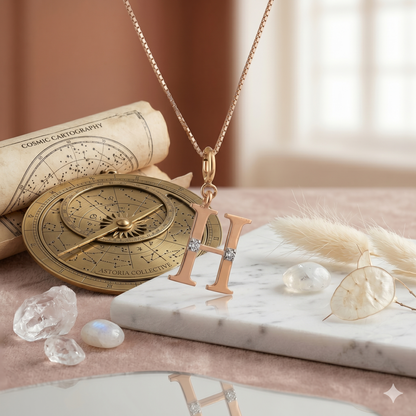 Gold Initial "H" Pendant