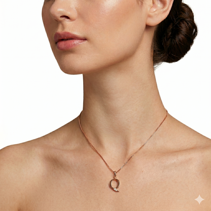 Gold Initial "Q" Pendant