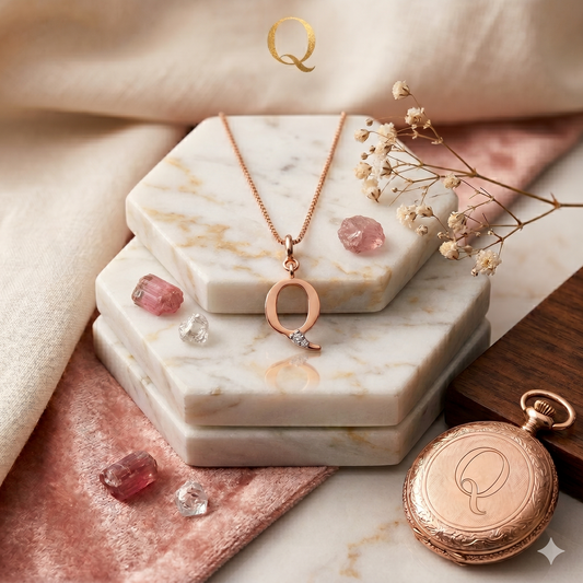 Gold Initial "Q" Pendant