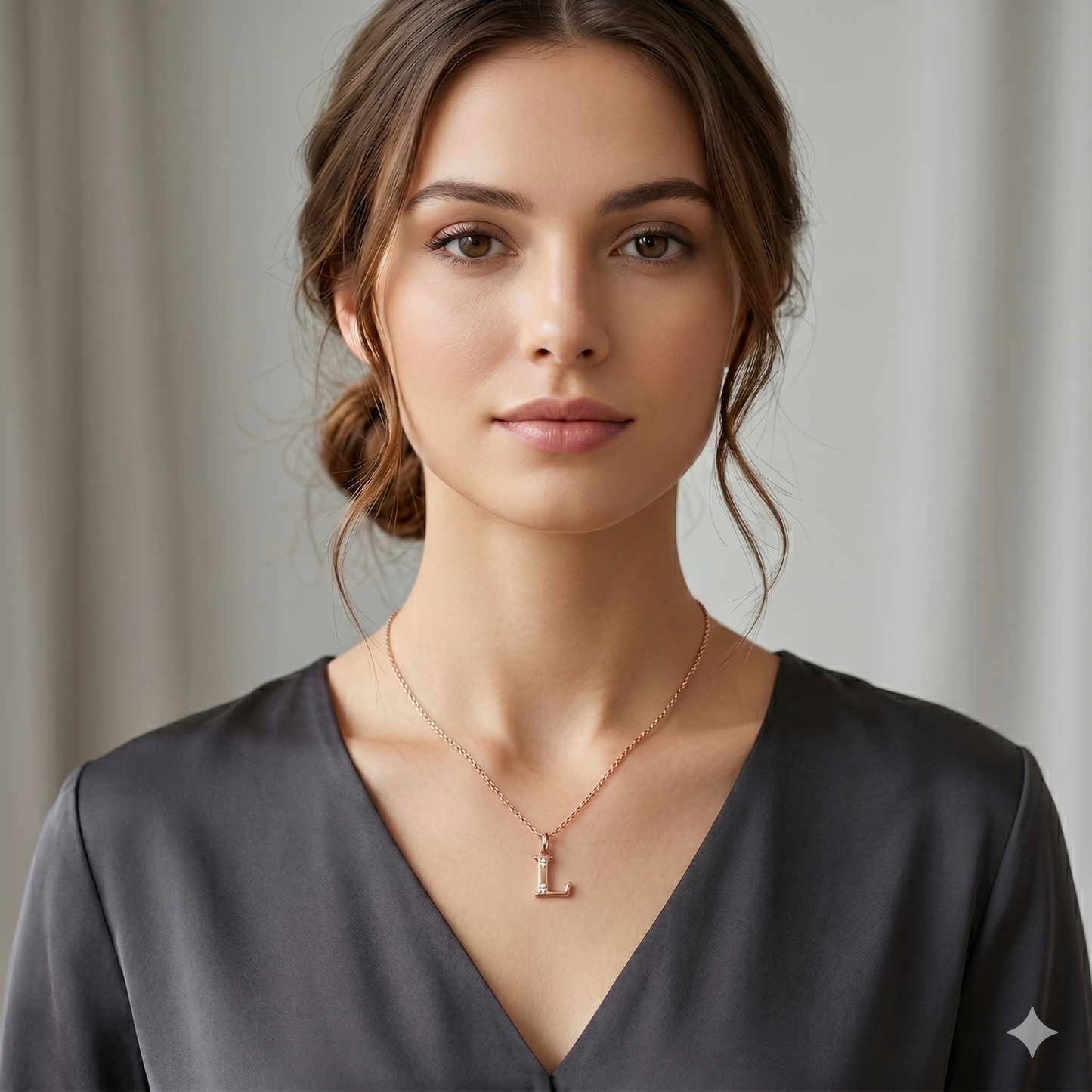 Gold Initial "L" Pendant