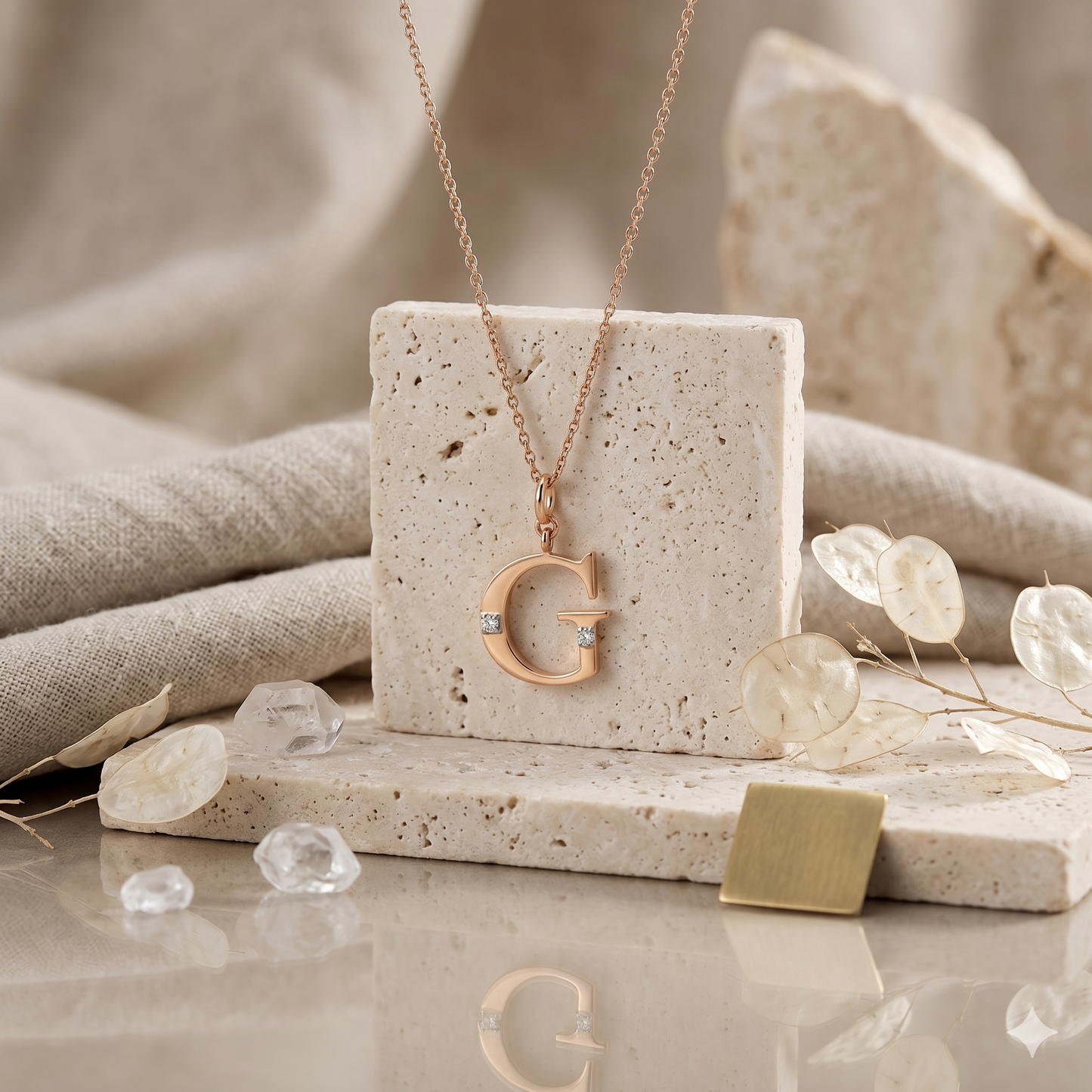 Gold Initial "G" Pendant