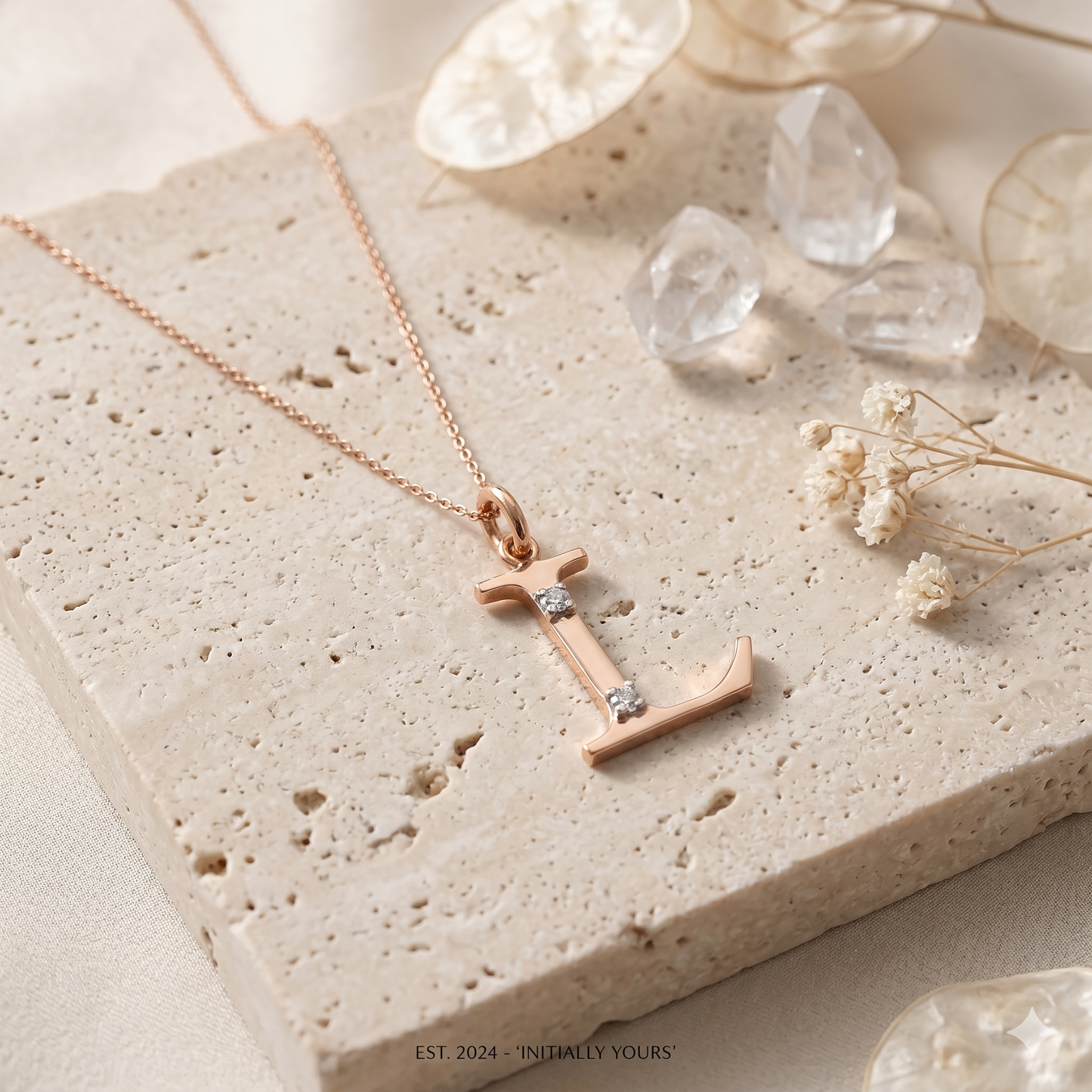 Gold Initial "L" Pendant