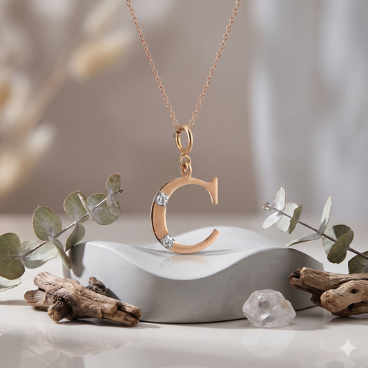 Gold Initial "C" Pendant