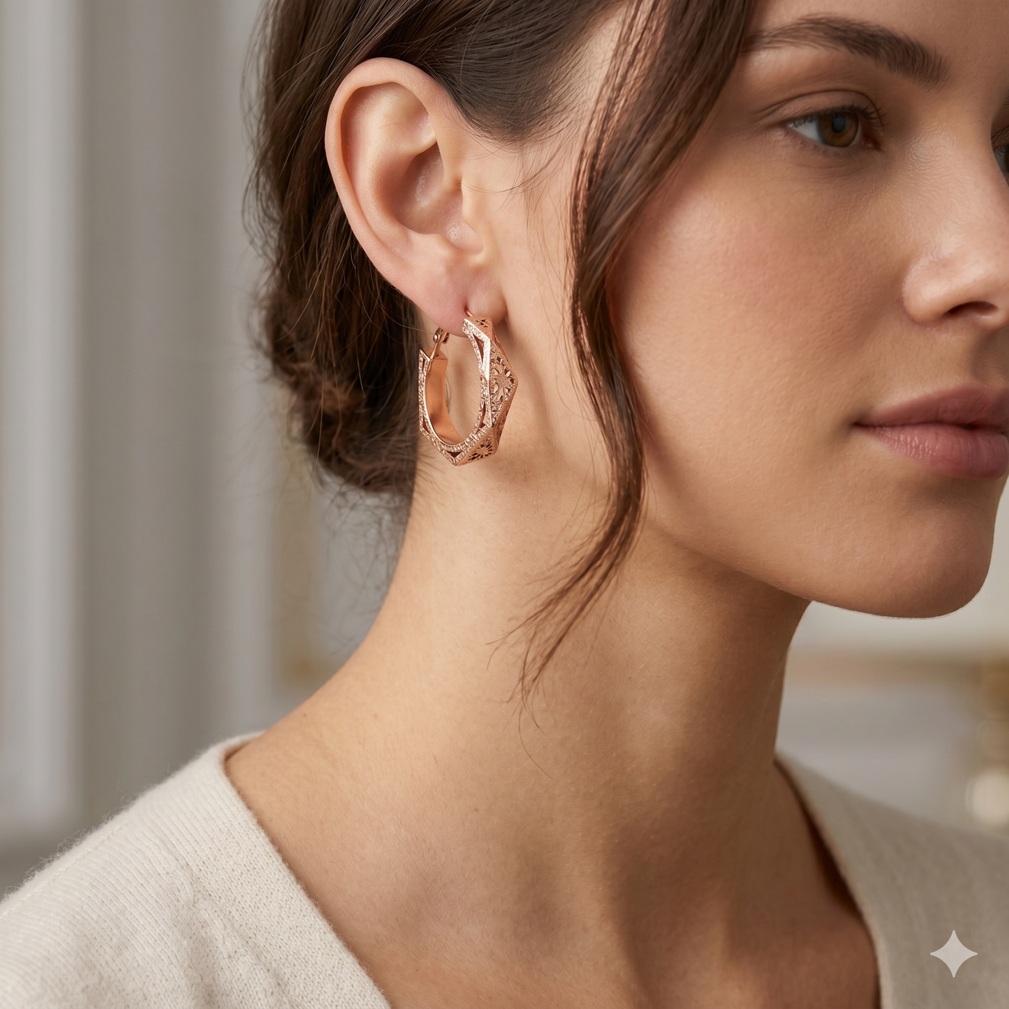 Gold Contemporary Earrings