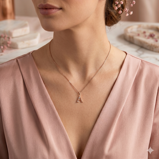 Gold Initial "A" Pendant