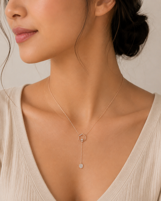 Geometric Diamond Necklace