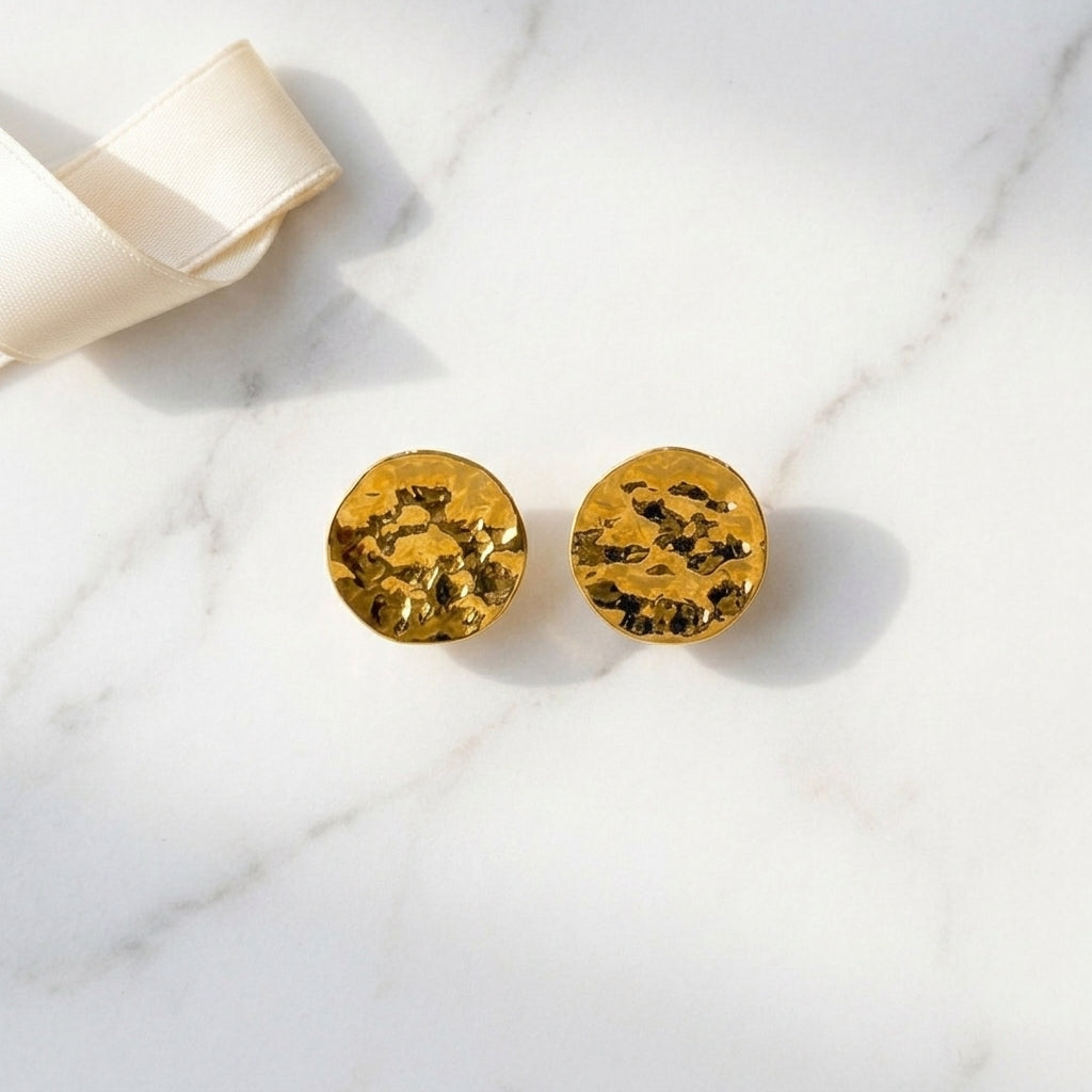 Gold Coin Earring