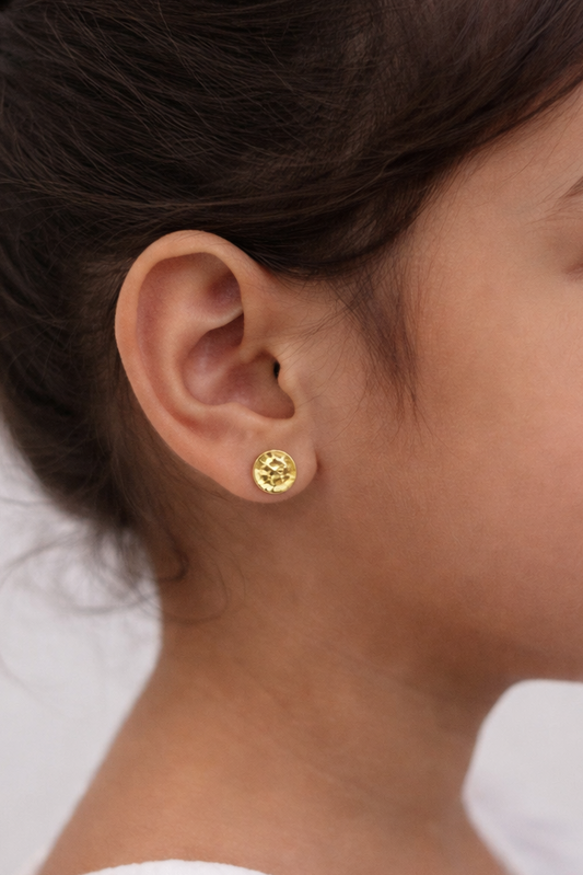 Gold Coin Earring