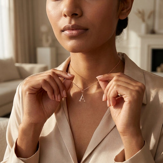 Gold Initial "A" Pendant