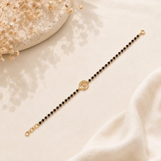 Gold Om Mangalsutra Bracelet