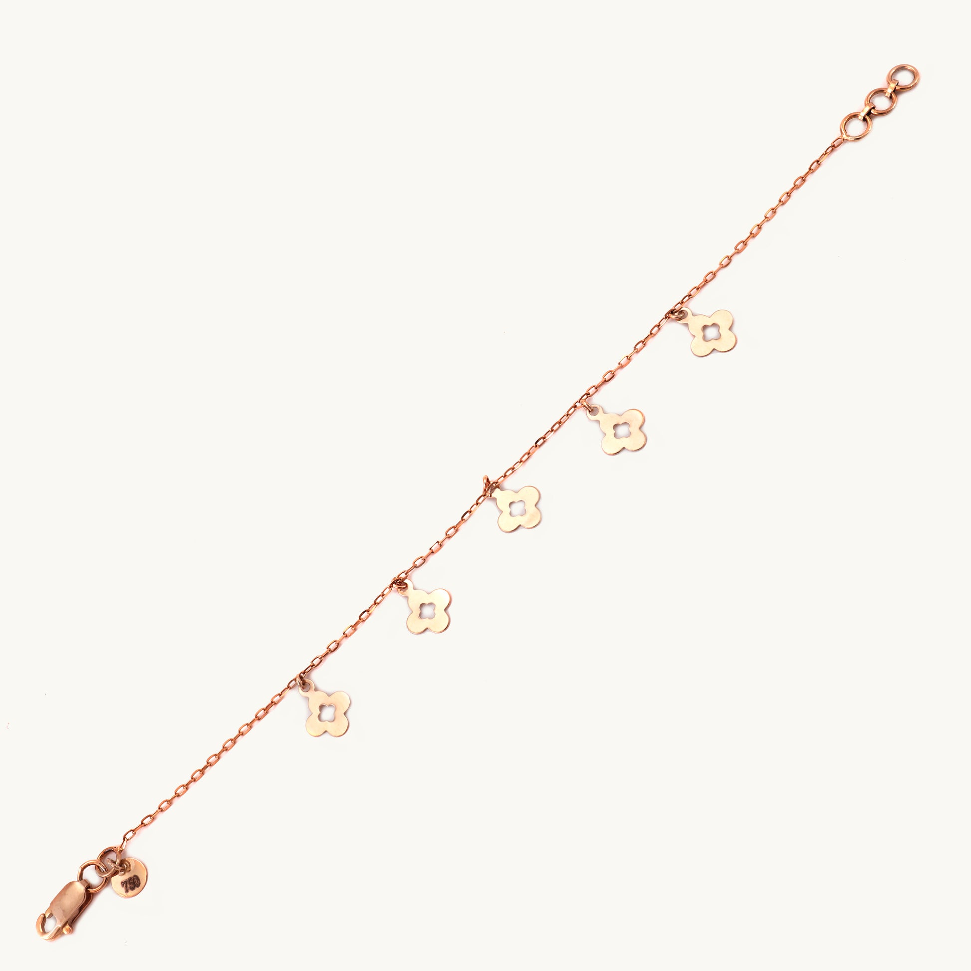 Floral bracelet in 18kt gold. Luxury jewellery under ₹30,000. Perfect gift for her