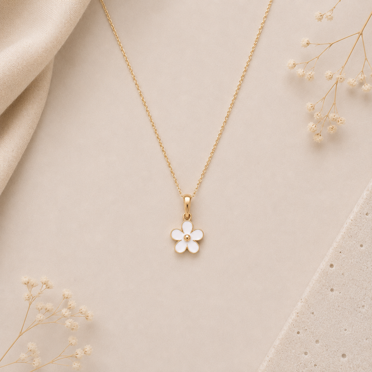 Golden Daisy Pendant