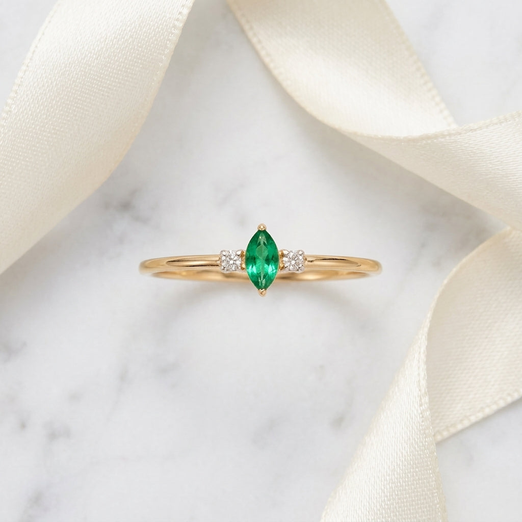 Green Diamond Ring