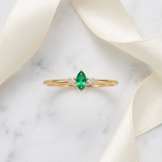 Green Diamond Ring