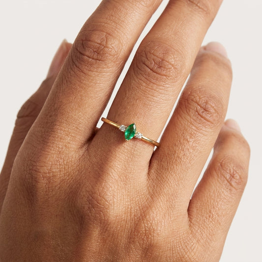 Green Diamond Ring