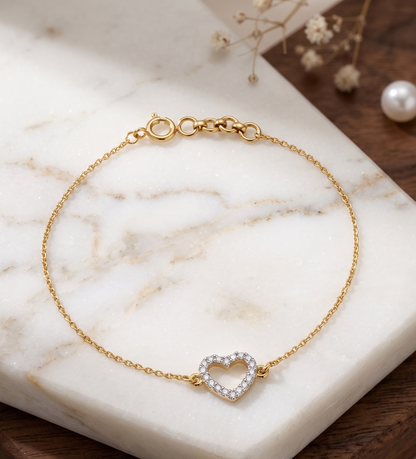 Heart Diamond Bracelet