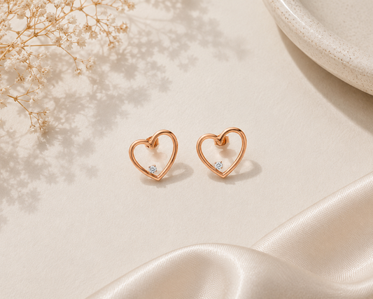 Heart Diamond Earring