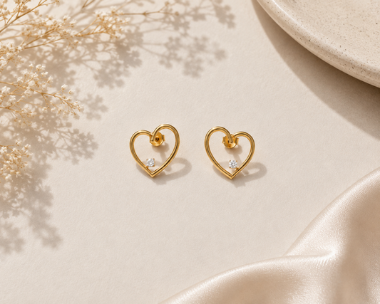 Heart Diamond Earring