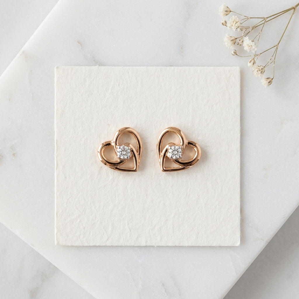 Heart Linked Earring