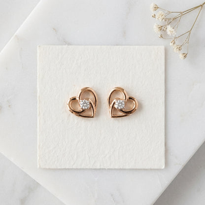 Heart Linked Earring