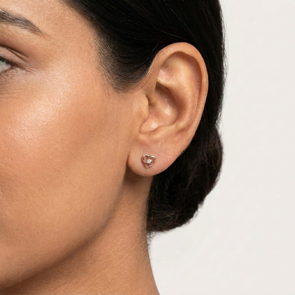 Heart Linked Earring