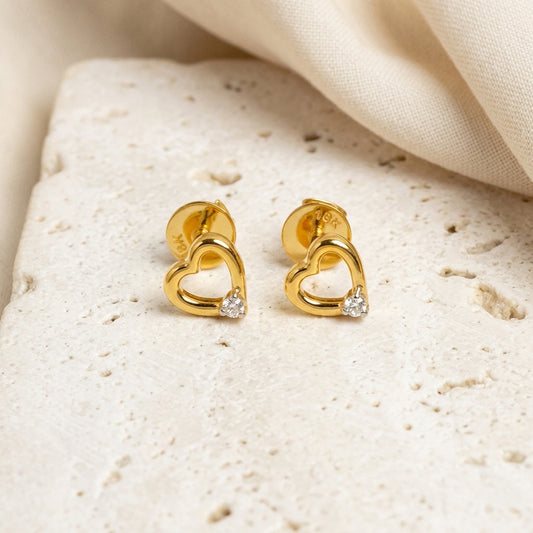 Heart-Stud Earring