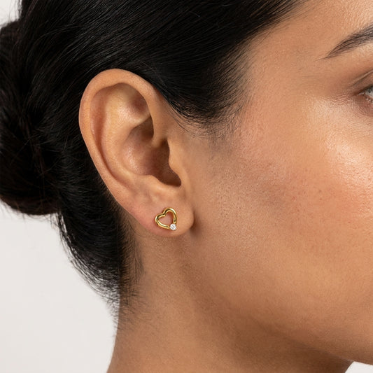 Heart-Stud Earring