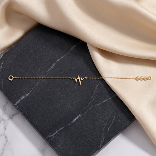 Heartbeat Gold Bracelet