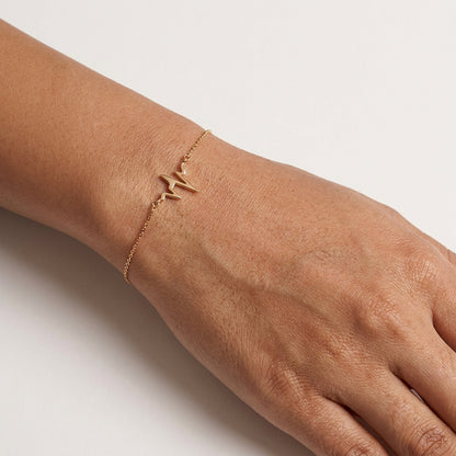 Heartbeat Gold Bracelet