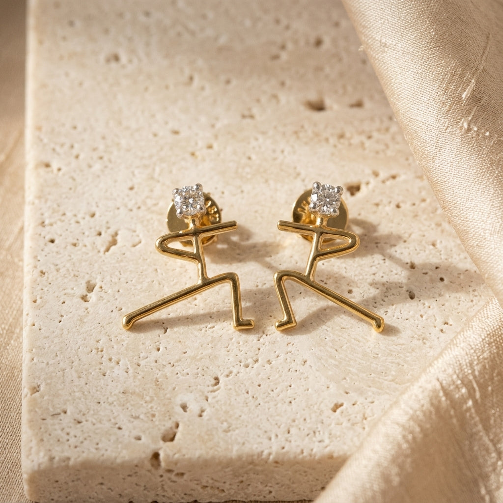 Human Diamond Earring