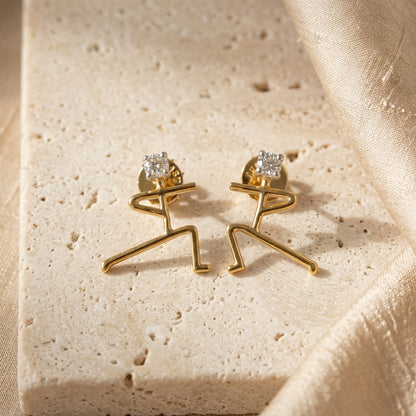 Human Diamond Earring