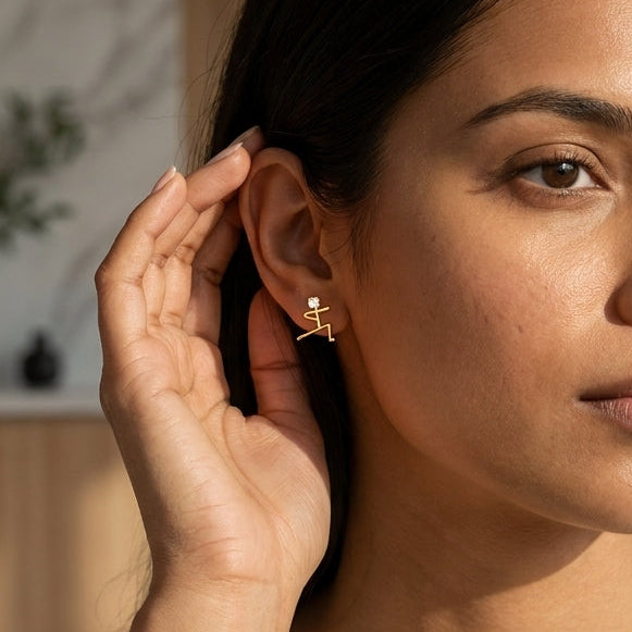 Human Diamond Earring