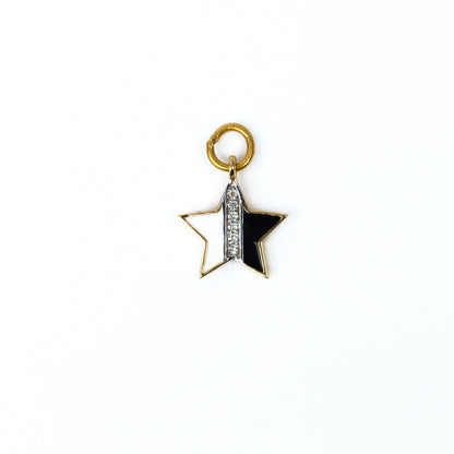 Add a touch of celestial elegance to your everyday wear with our 18kt Gold B&W Star Charm. This versatile piece is ideal for daily wear for Women. An affordable gifting option for her under 10,000.