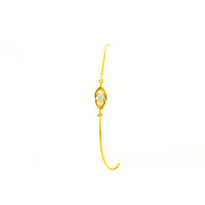 Chic and elegant evil eye diamond bracelet made with 18 kt gold for women. Gift this elegant jewellery piece to her for protection and positive energy with an affordable price under Rs. 30,000.