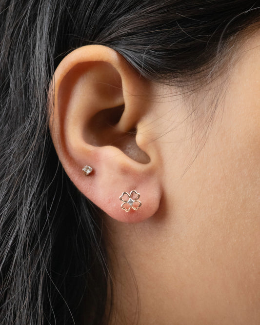 Indulge in the delicate beauty of our Flower Diamond Earring crafted in lustrous 18kt gold. Perfect for daily wear for women. Elevate your workwear edit with our affordable collection under 30,000. Effortless gifting ideas for her.