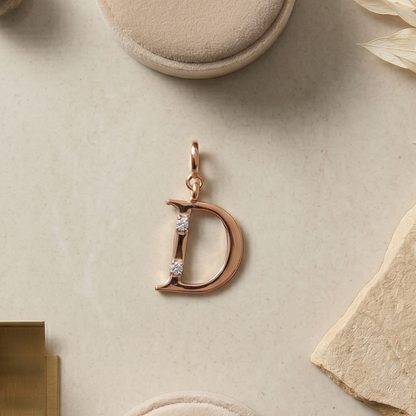 Gold Initial "D" Pendant