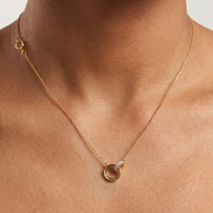 Interlocked Diamond Necklace