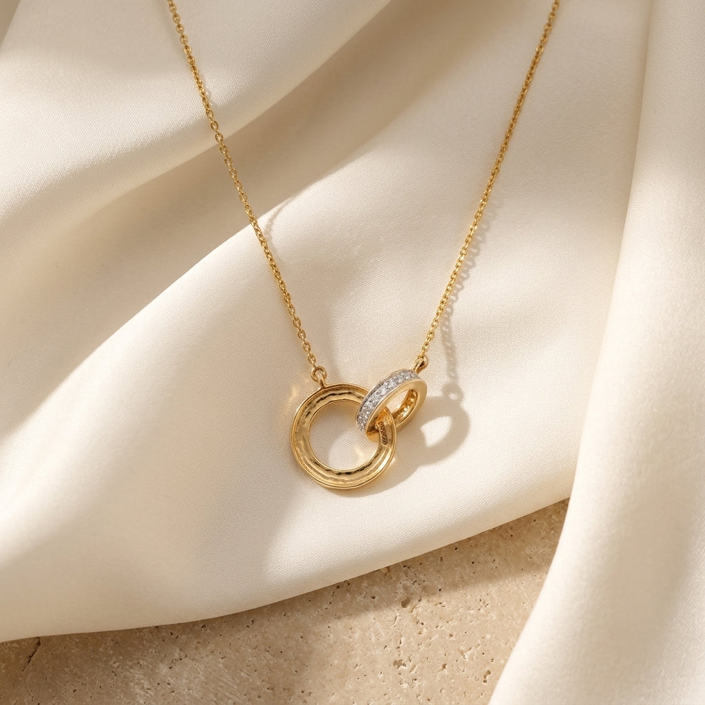 Interlocked Diamond Necklace