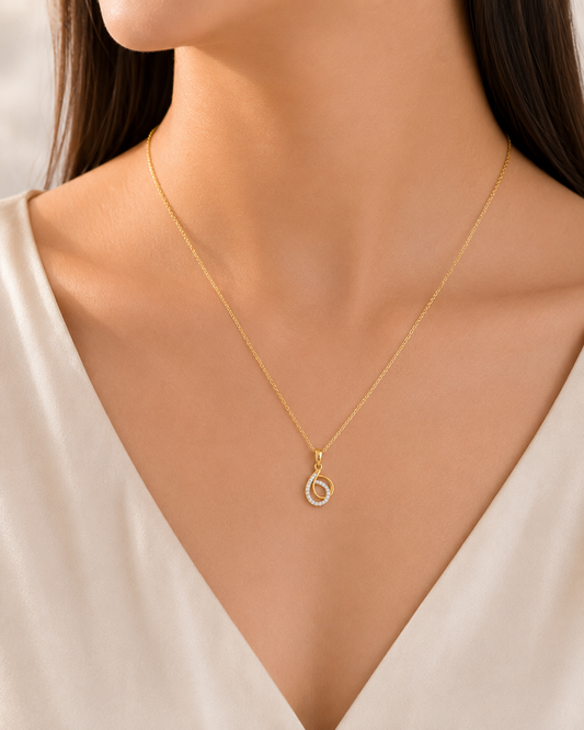 Interloop Diamond Pendant