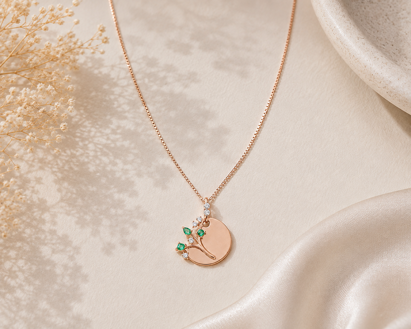 Leaflet Diamond Pendant