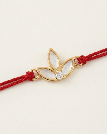 Leaflet Gold Rakhi