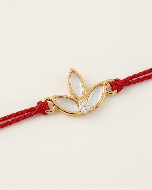 Leaflet Gold Rakhi