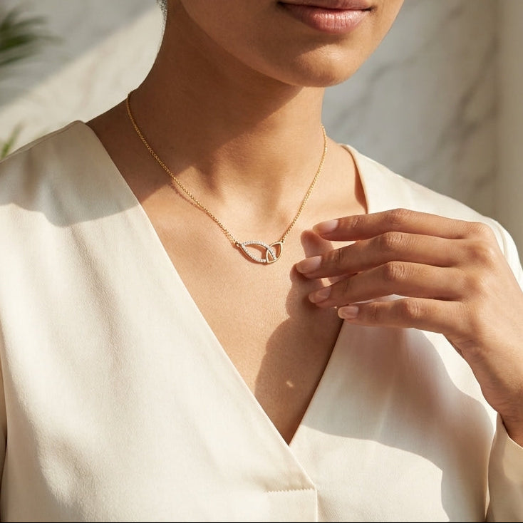 Leafy Diamond Necklace