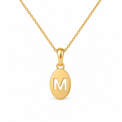 Letter M Gold Pendant