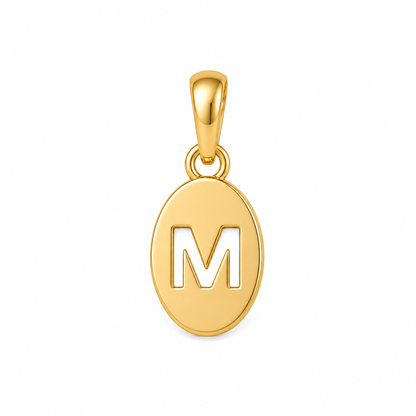 Letter M Gold Pendant