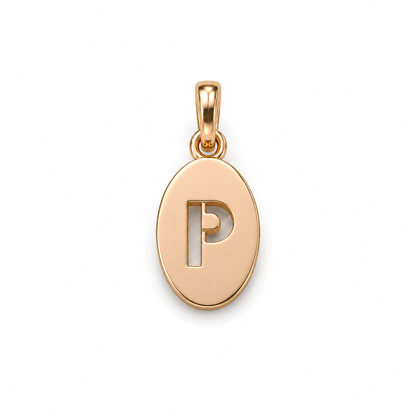 Letter P Gold Pendant